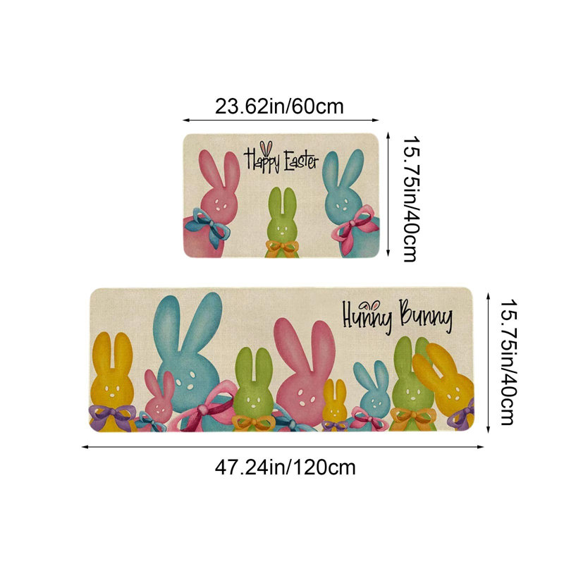  Tapis de cuisine pour enfants Pâques, A