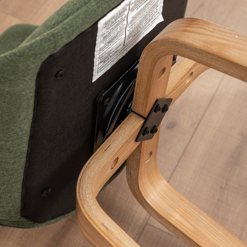 Tabourets de comptoir pivotants rembourrés en polyester Uniondale, Vert, Tabouret de comptoir (siège d'une hauteur de 25 p