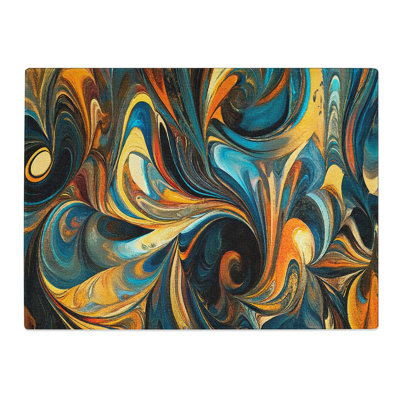 Liquid Marbling Vol.3  Glass Chopping Board