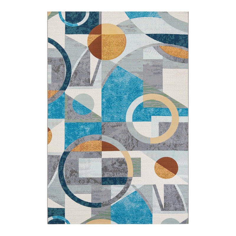 Keazia Indoor/Outdoor Area Rug, Rectangle 6'1" x 9'