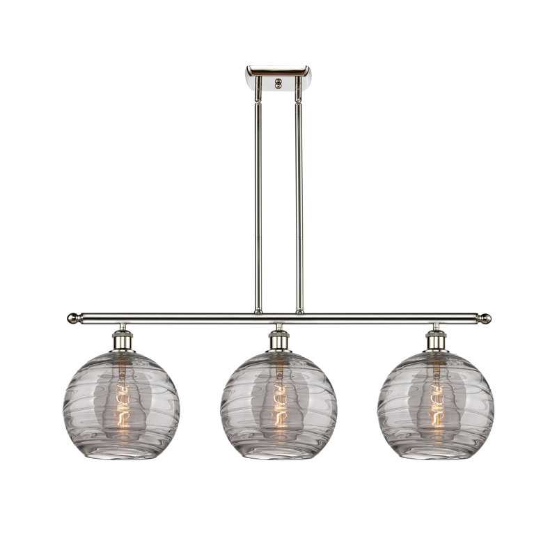 Luminaire suspendu pour îlot de cuisine 3 lumières Ellington, Chrome poli