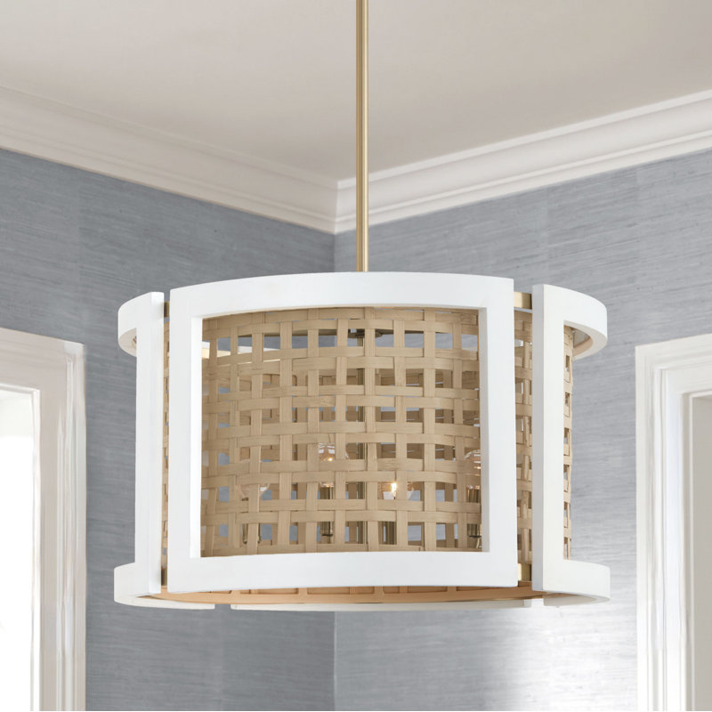4 - Light Dimmable Drum Chandelier