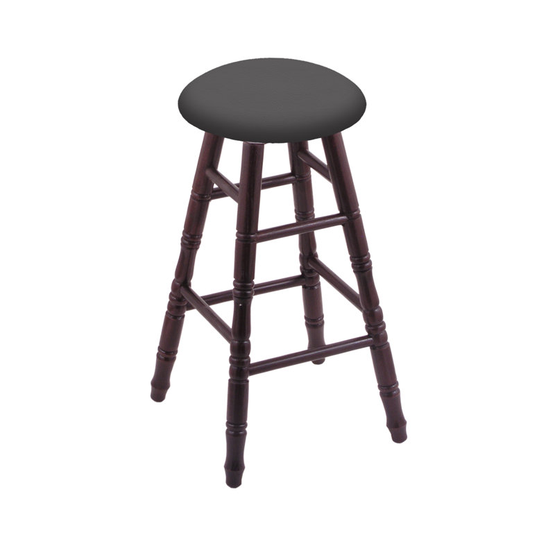Tabouret de bar 36 po pivotante upholsetered, Chêne cerisier foncé, Tempête Canter, Très grand (siège d'une hauteur de 36 po)
