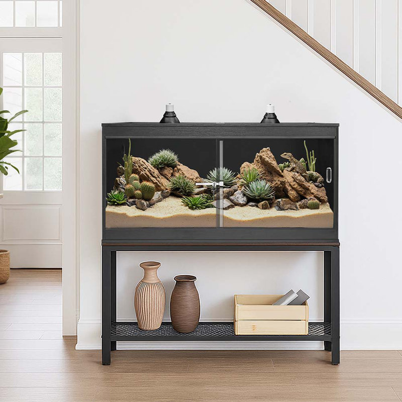 Réservoir de reptile 50 gallons, H 18 po x l 36 po x P 17,5 po, Noir