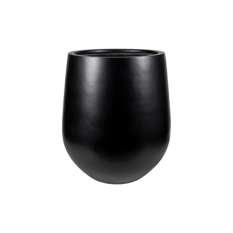 Pot à fleurs Wesham, 19.5" L x 19.5" W x 21.75" H, Noir mat