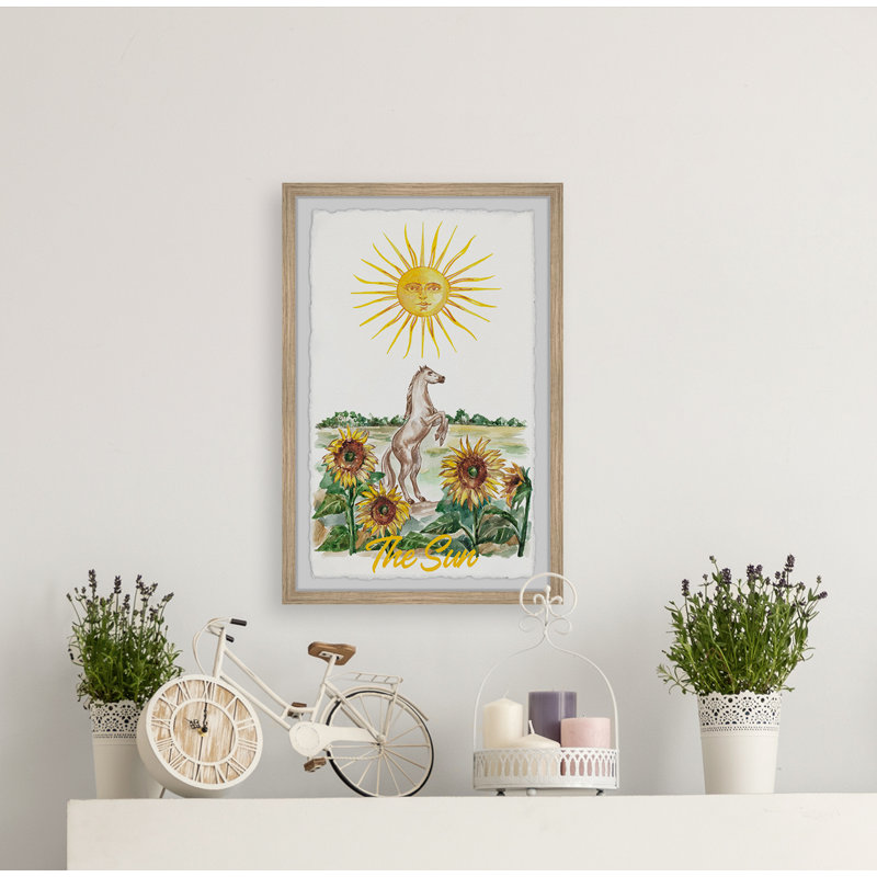 The Sun Tarot by Marmont Hill - Single Picture Frame Painting, 91cm H x 61cm W x 3.81cm D