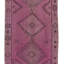 Tapis de couloir rose 2,8 x 12,5 pi fabriqué à la main pour couloir