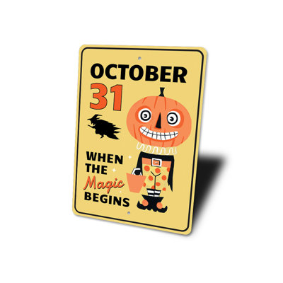 Plaque en aluminium du 31 octobre