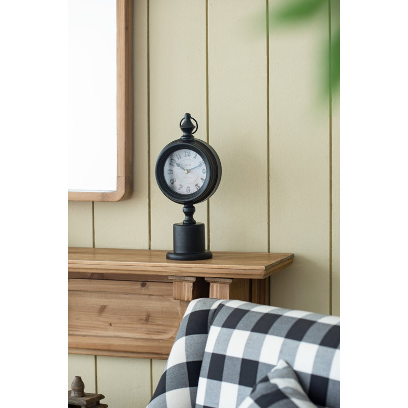 Analogue Electric Tabletop Clock with Alarm in Black