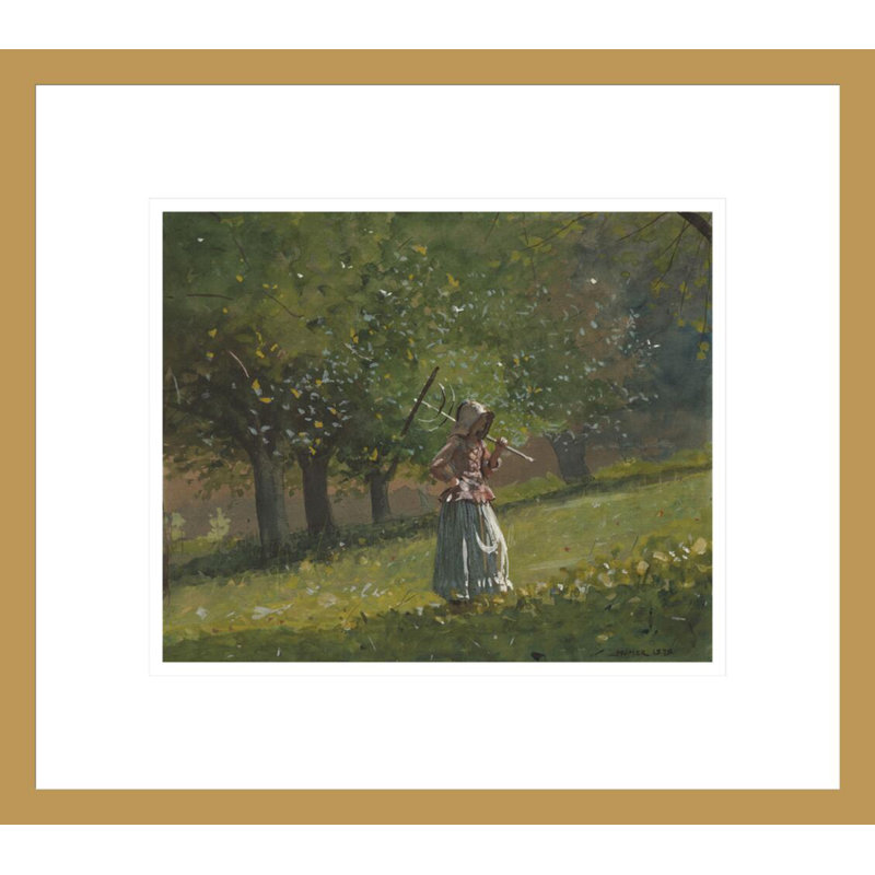 Râteau à foin par Winslow Homer, H 13,75 po x l 15,51 po