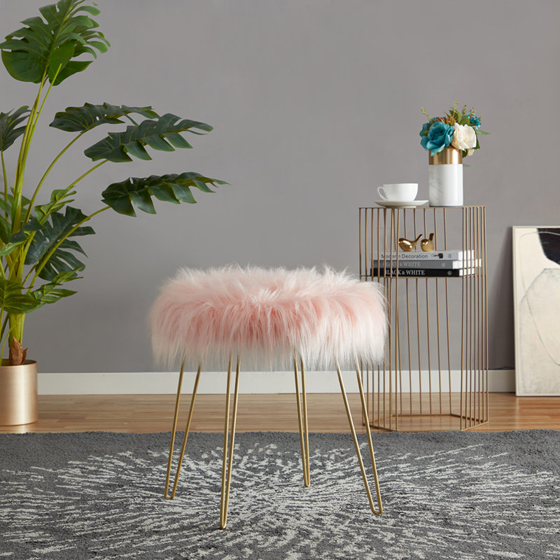 Repose-pieds standard rond de 17 po Kapono, Rose