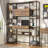 5 Tiers Large Bookshelf, 71.1" Tall Book Shelf With With Home Office Desk And Rgb Lights And Power Outlet, Large Ubly With Drawer & Storage Cabinet & 12 Storage Shelves, For Home Office Use,-681140064