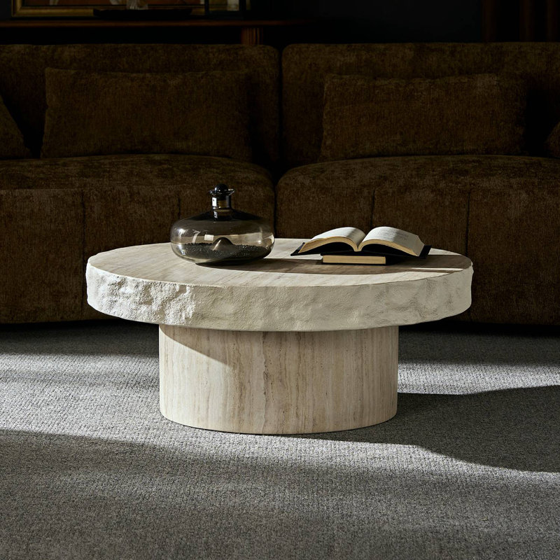 Table basse ronde en fibre de verre