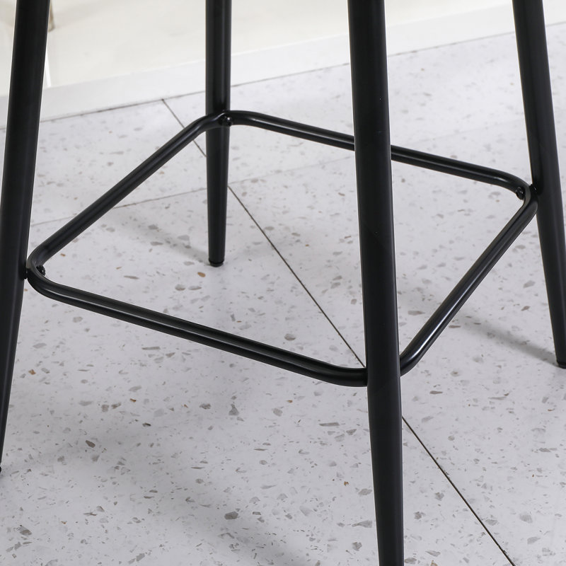 Ensemble de 2 tabourets de bar pivotants à hauteur de comptoir, tabourets de bar pivotants à 360 ° avec dossier et pieds en métal, hauteur de siège de 25,6 po, tabourets de comptoir pour îlot de cuisine et pub, toile de lin, lin noir.