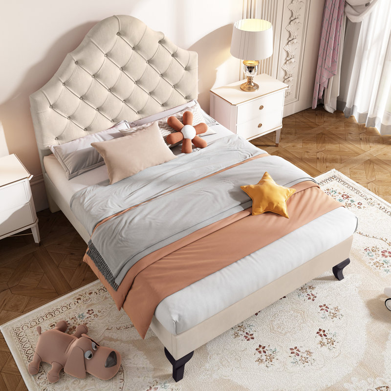 Super Single Bed, Beige