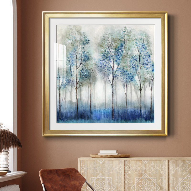 Forêt de rêve - peinture encadrée, Cadre doré, H 26,5 po x l 26,5 po x P 1,5 po