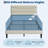 Full Velvet Upholstered Bed Frame with Headboard, Wood Slats Support, Beige-2095097769-2095097772