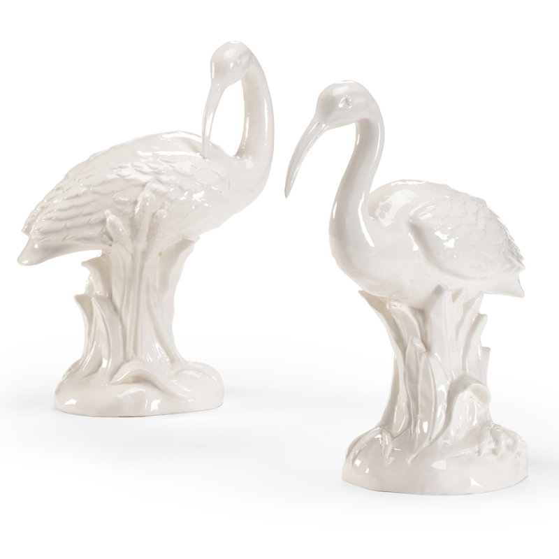 2 Piece Ibis Figurine Set