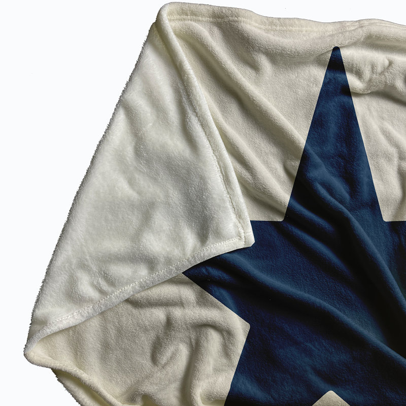 Funky Junky Fleece Throw Blanket, 30" W x 40" L, Nautical Blue