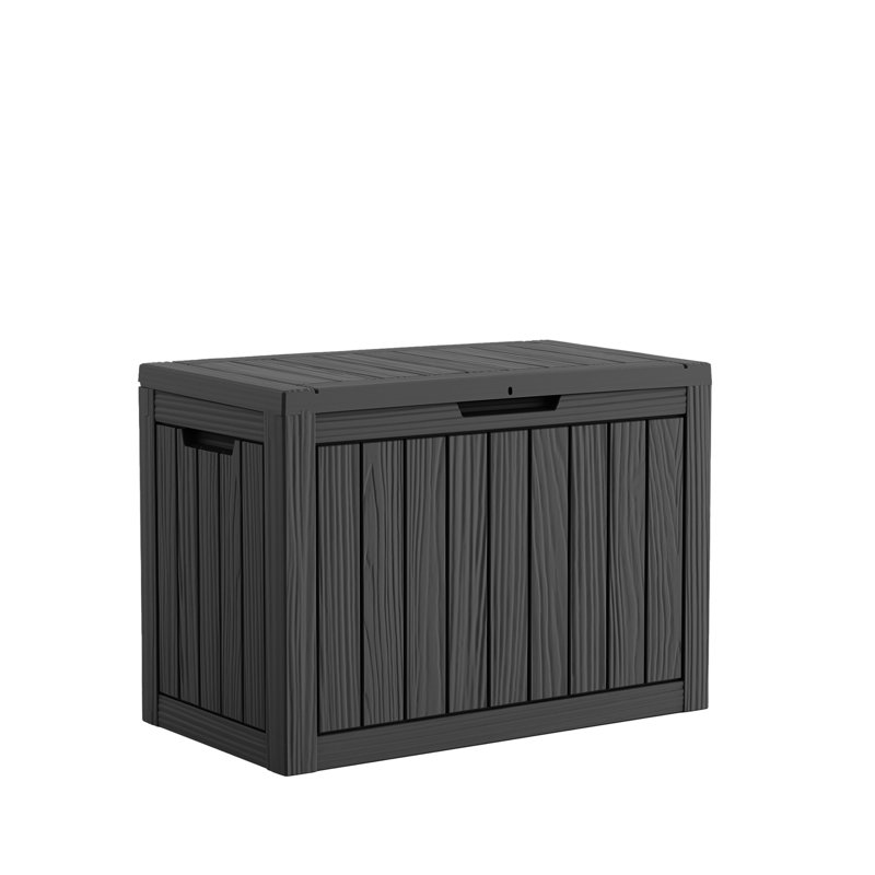 Boîte de rangement verrouillable d'extérieur 55 gallons MINDYES - Contenant de rangement pour garder les coussins, l'équipement de camping et les fournitures de patio en sécurité