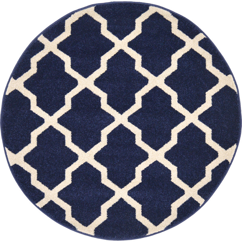 Bartman Geometric Indoor Rug, Round 3'3"