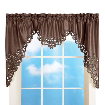 Moreau Solid Colour Pointed Window Valance