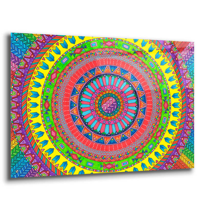 " Aztec Rainbow " by Hello Angel, 24" H x 36" W x 0.2" D