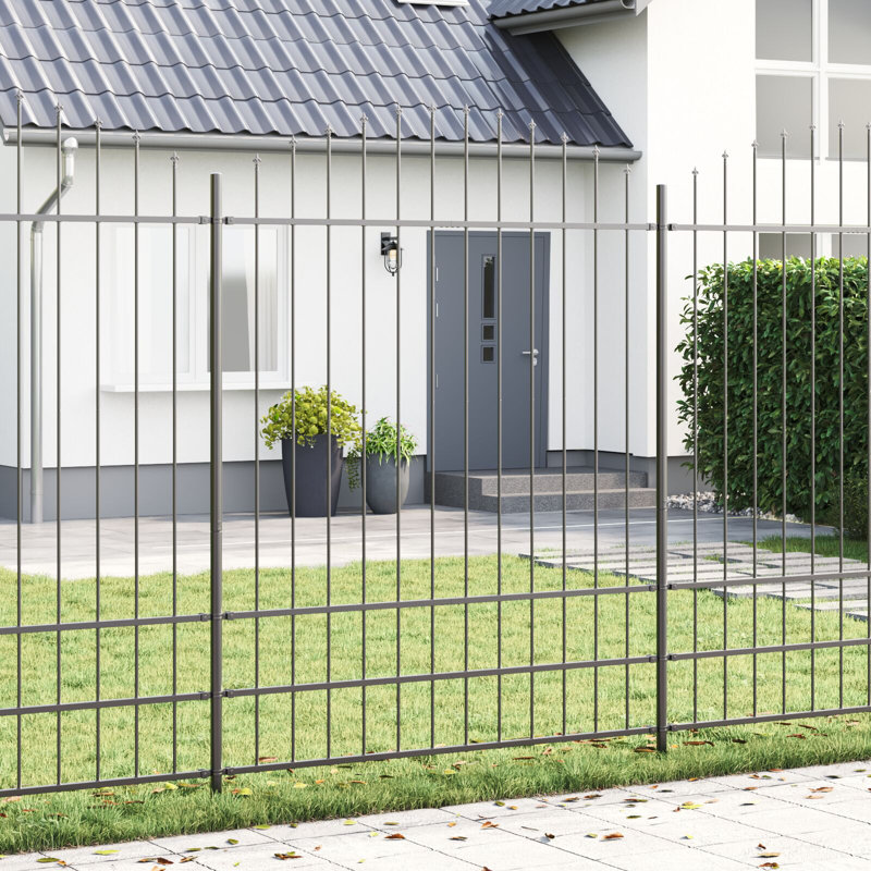 225cm H x 170cm W Powder-Coated Steel Border Fencing