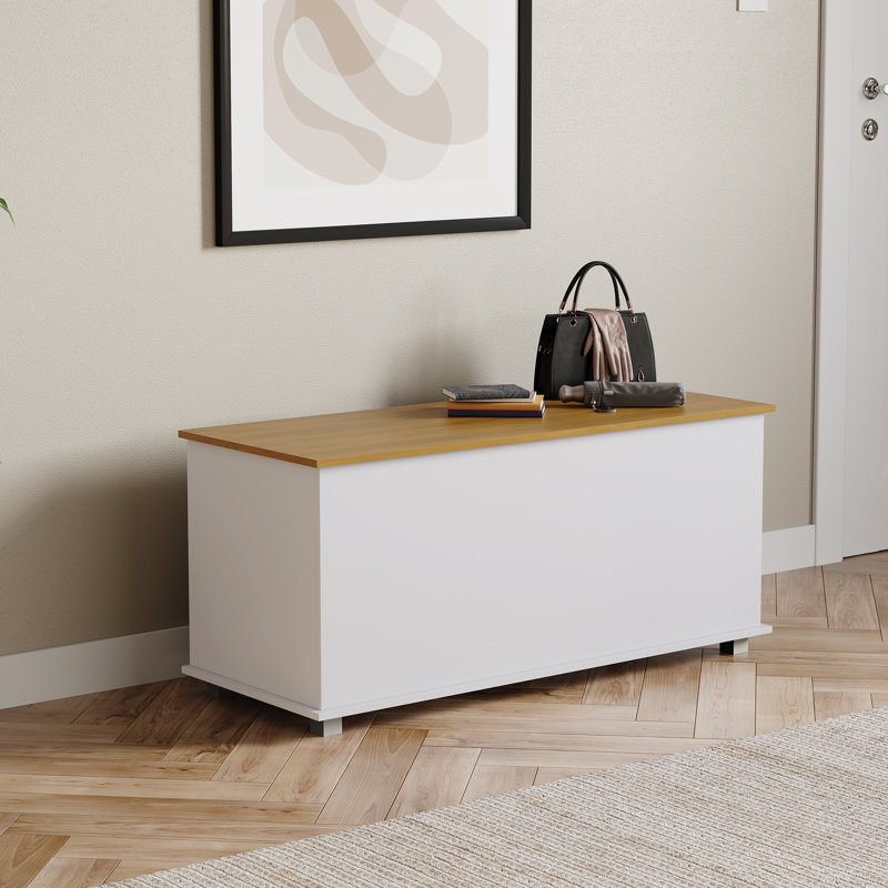 Beacsfield Storage Bench, Cream/White