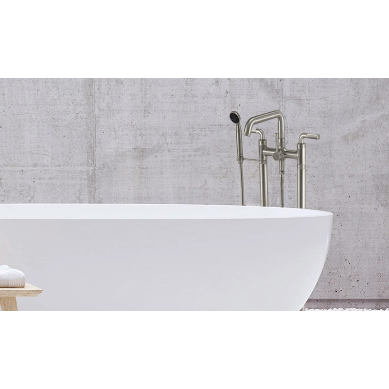 Descanso Tub Filler with Diverter, Lever Handle, Satin Nickel