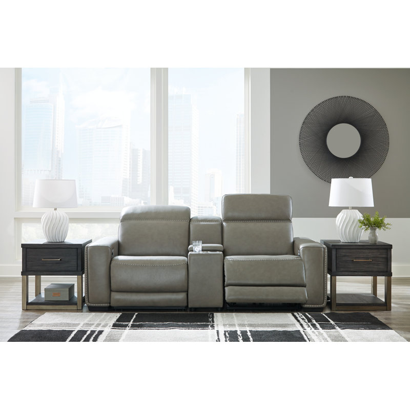 Adaam 85.5'' Leather Power Reclining Corner Sectional