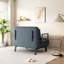 Fauteuil-lit convertible de 39 po, canapé-lit à trois volets avec dossier et coussin réglables, canapé-lit de loisirs avec structure en fer robuste pour la maison et le bureau, fauteuil-lit confortable