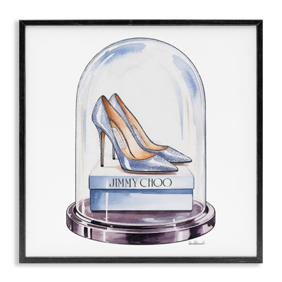 Elegant Shoes in Bell Jar Framed Giclee, design by Amanda Greenwood