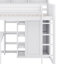 Lit mezzanine simple avec tablettes et garde-robe-1270372115