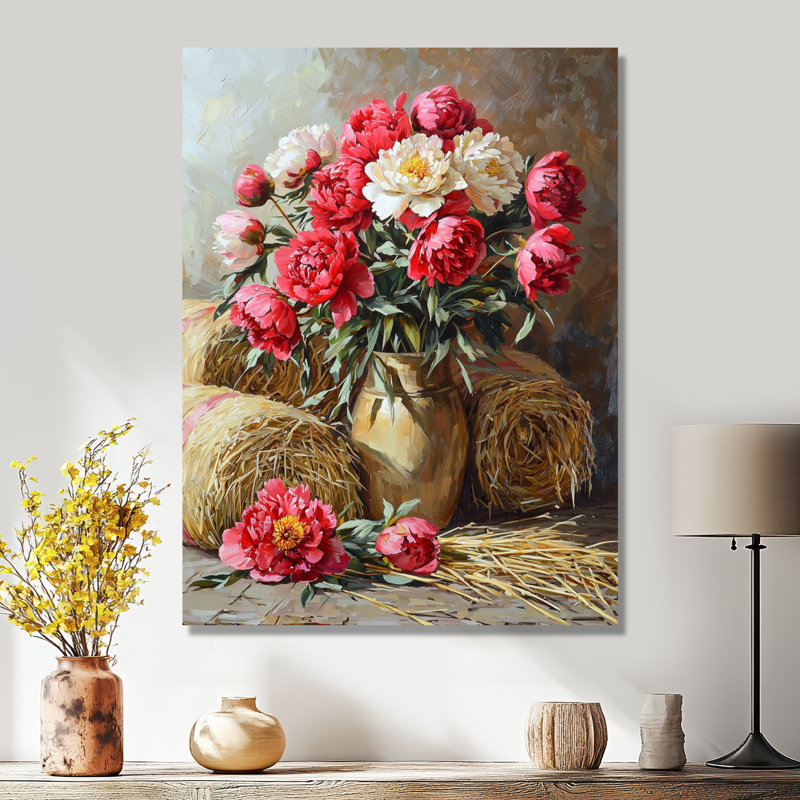 Diyor - Impression sur toile à  motif floral, H 32 po x l 16 po, Toile tendue, Ne s’applique pas