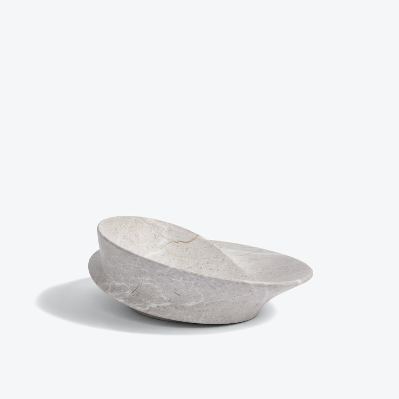Swirl Bowl, Small, Grey, 9.8"W x 7.4"D x 3.1"H, Gray