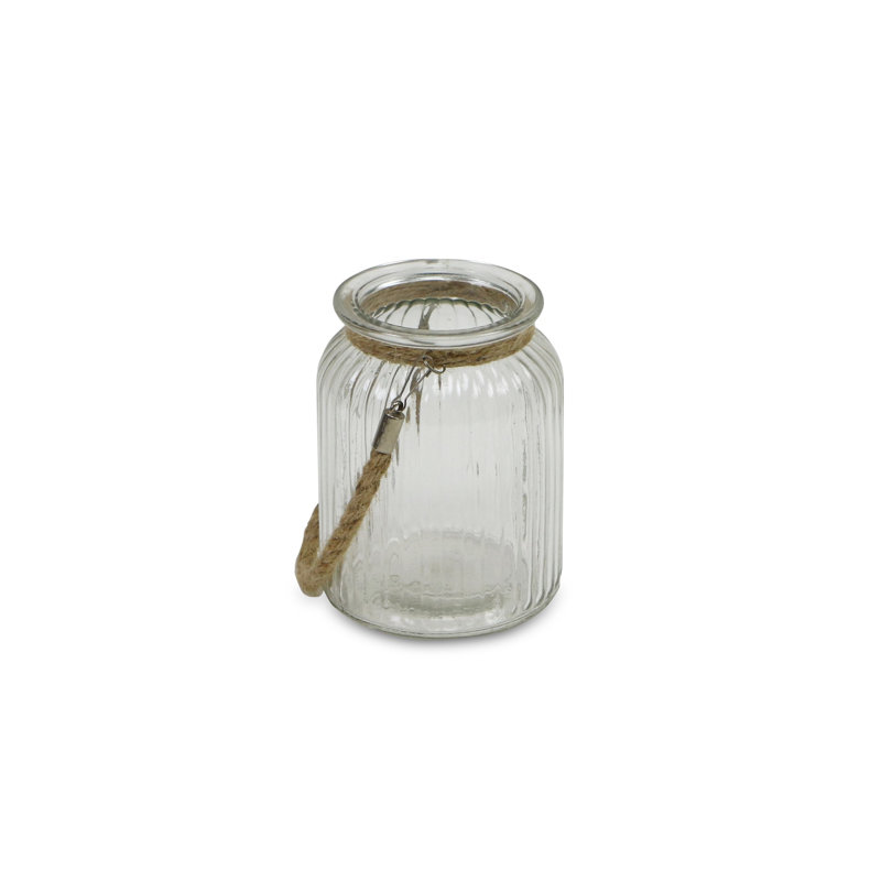 Glass Jar, 5.75" H x 4.25" W x 4.25" D