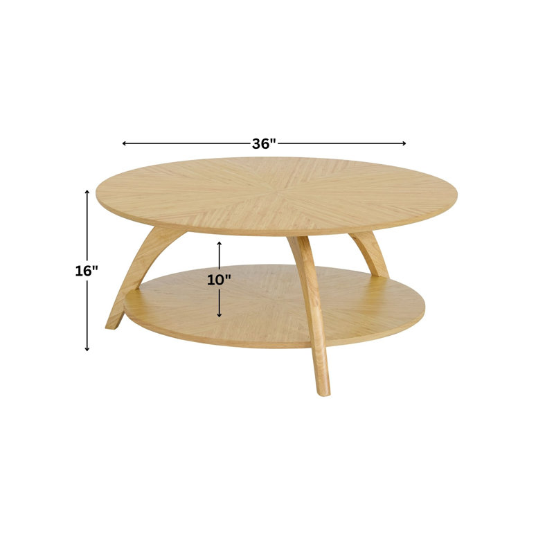 Atreu Wood Coffee Table with Storage, Bamboo