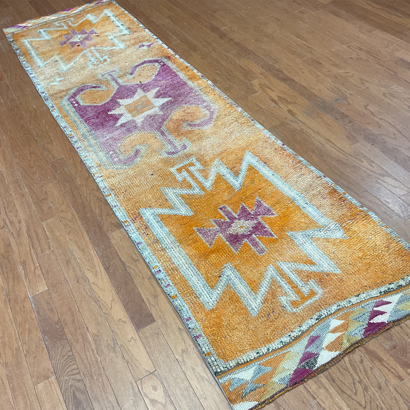  Handmade Turkish Oushak Wool Runner