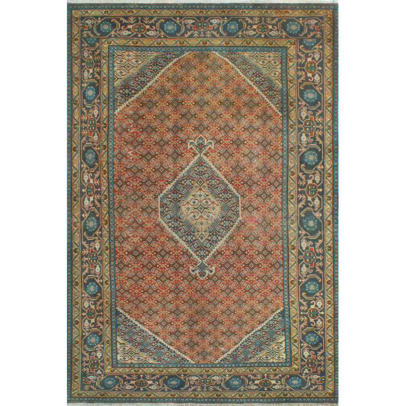 Tapis rouille finement vieilli Arezoo