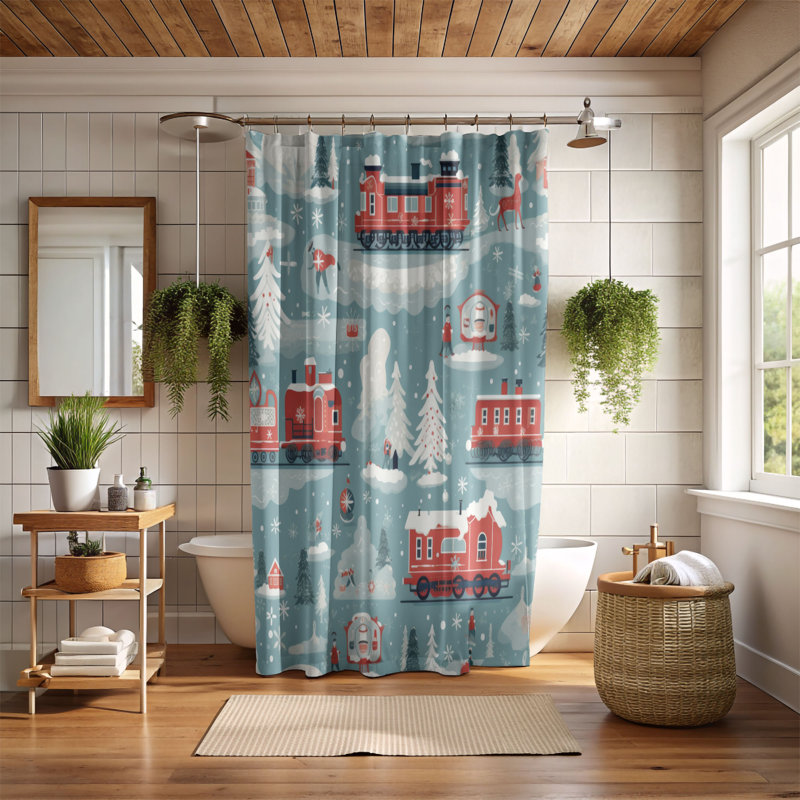 Rideau de douche Merry Express - Premium, H 74 po x l 71 po