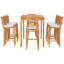 Outdoor 9 - Piece Teak Bistro Set with Cushions