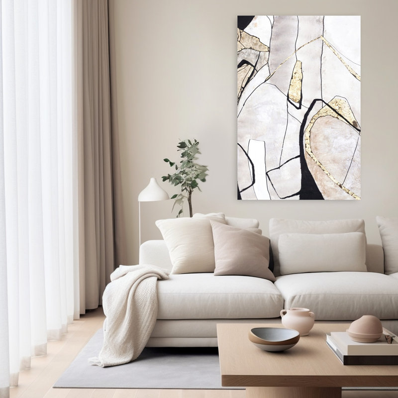 Art naturel abstrait de formes naturelles, H 60 po x l 40 po