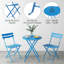 Heavy-Duty Metal 3-Piece Foldable Bistro Set, No Assembly Required Outdoor Furniture for Balcony, Yard and Garden Decoration-129443769-129443763-129443759-129443750