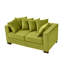 Velours avec esthétique moderne, accoudoirs carrés clous argentés, structure solide et housses de coussin amovibles avec design, rangement sous les coussins-1612569386