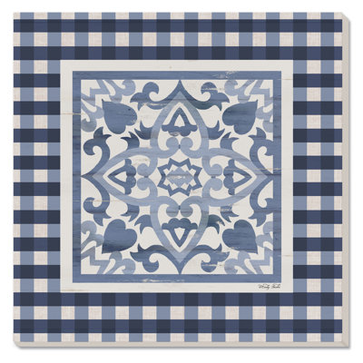Ivey Blue Decorative Heat Tolerant Stone Trivet 8" Square