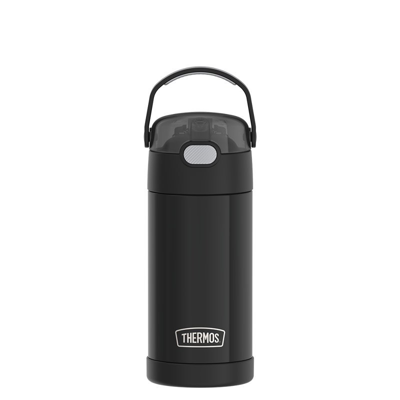 12 oz Bouteille d'eau en acier inoxydable Funtainer® - noire, Noir