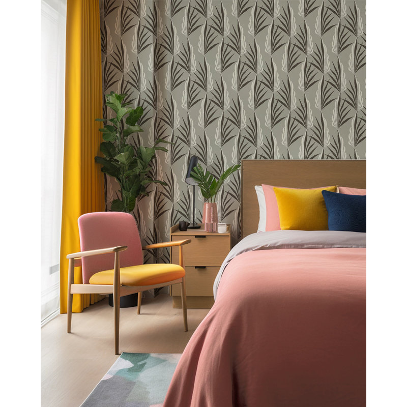 Areca Palm - Warm Gray Wallpaper