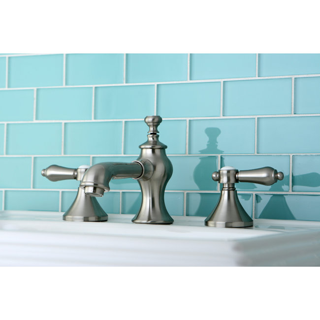 Robinet de salle de bain espacé Kingston, Nickel brossé