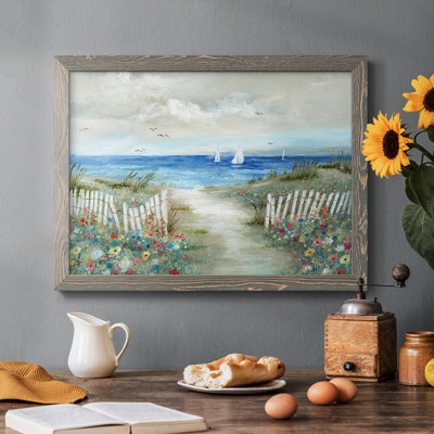 Bord de jardin côtier, reproduction sur toile